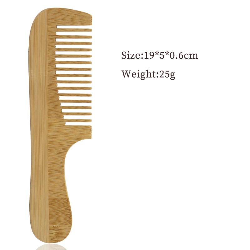 Bamboo Wood Wide Tooth Hair Comb - Earth Thanks - Bamboo Wood Wide Tooth Hair Comb - natural, vegan, eco-friendly, organic, sustainable, bamboo, biodegradable, natural, non-toxic, plastic-free, vegan, wood, wooden