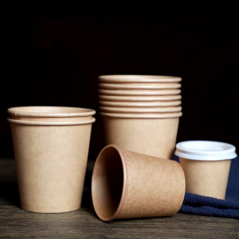 Paper Cups Coffee Milk Cup Paper Cup For Hot Drinking Party Supplies - Earth Thanks - Paper Cups Coffee Milk Cup Paper Cup For Hot Drinking Party Supplies - natural, vegan, eco-friendly, organic, sustainable, biodegradable, natural, paper