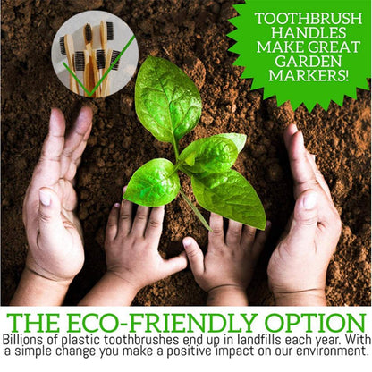 Children Bamboo Toothbrush Biodegradable Pack of 50 - Earth Thanks - Children Bamboo Toothbrush Biodegradable Pack of 50 - natural, vegan, eco-friendly, organic, sustainable, brush, color, paintbrush, tableware, tool, toothbrush, wood, wooden, wooden spoon