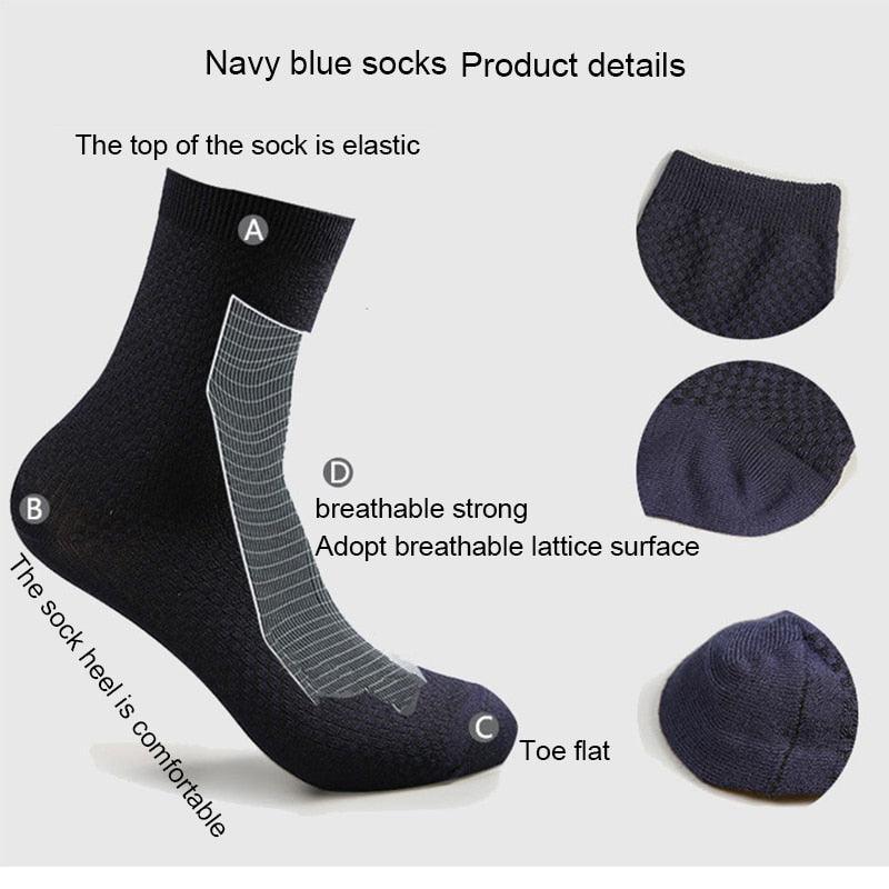 Eco-Friendly Bamboo Fiber Socks - Unisex, Comfortable & Durable - Set of 10