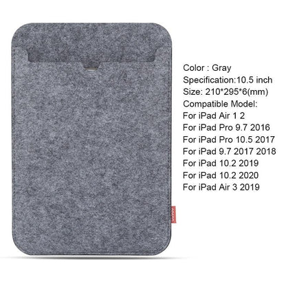 Sleeve Bag Case For iPad mini 4 5 Air 1 2 3 10.2 2019 For iPad Pro 10.5 9.7 2017 2018 Huawei Xiaomi Wool Felt Fabric Tablet case - Earth Thanks - Sleeve Bag Case For iPad mini 4 5 Air 1 2 3 10.2 2019 For iPad Pro 10.5 9.7 2017 2018 Huawei Xiaomi Wool Felt Fabric Tablet case - natural, vegan, eco-friendly, organic, sustainable, biodegradable, natural, non-toxic, plastic-free, vegan