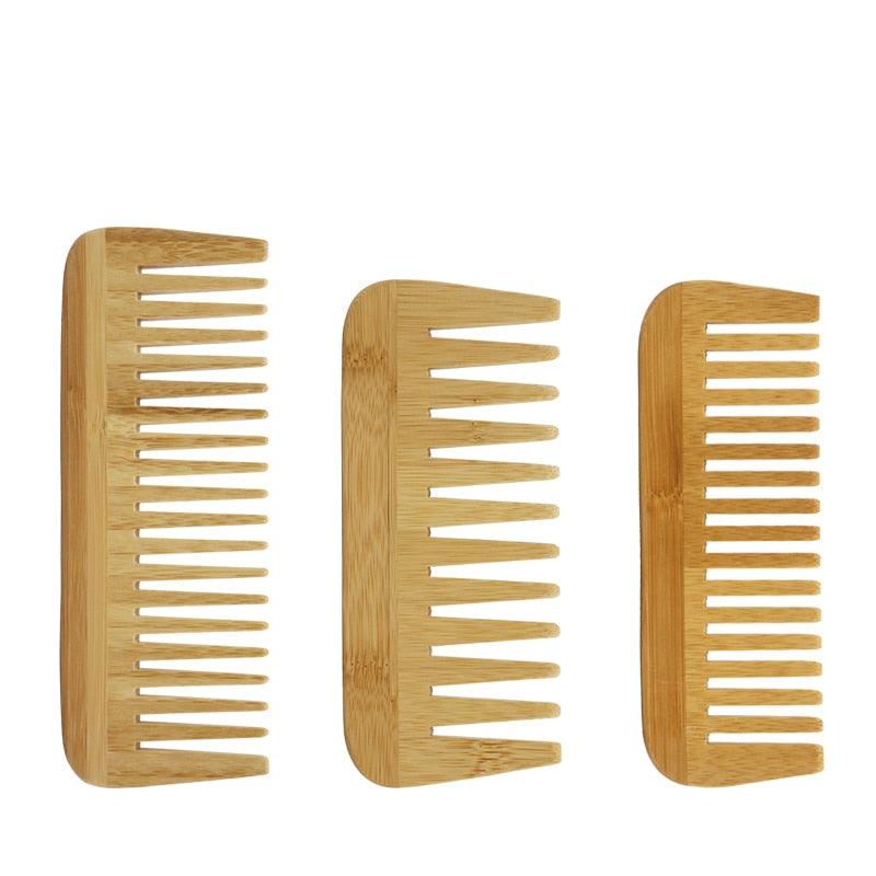 Bamboo Wood Wide Tooth Hair Comb - Earth Thanks - Bamboo Wood Wide Tooth Hair Comb - natural, vegan, eco-friendly, organic, sustainable, bamboo, biodegradable, natural, non-toxic, plastic-free, vegan, wood, wooden