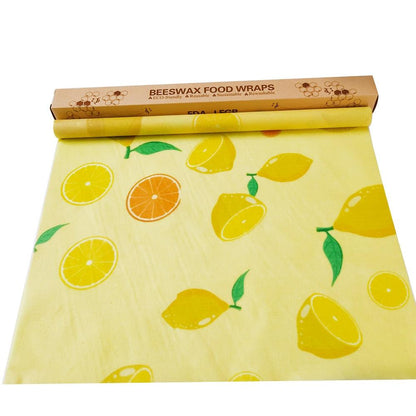 Reusable Beeswax Food Storage Wrapping Paper - Sustainable, Organic Snacks, Cheese, Food Wrapping Paper - Beeswax Food Wraps - Fresh-Keeping Paper For Bread - The Ultimate Eco-Friendly Food Storage Solution 100cm*33cm