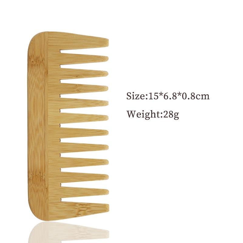 Bamboo Wood Wide Tooth Hair Comb - Earth Thanks - Bamboo Wood Wide Tooth Hair Comb - natural, vegan, eco-friendly, organic, sustainable, bamboo, biodegradable, natural, non-toxic, plastic-free, vegan, wood, wooden