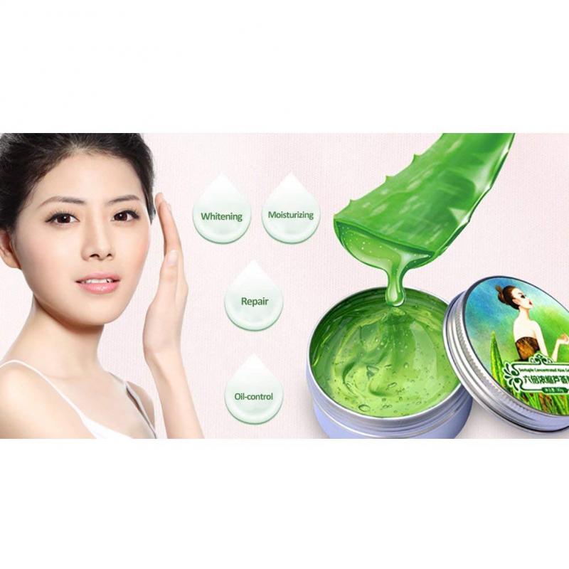 Pura crema di gel di aloe vera biologica - vegana, lenitiva, idratante, antiacne