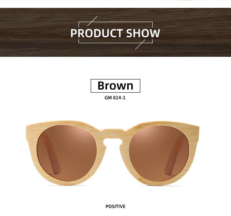 Eco-friendly Bamboo Wooden Polarized Sunglasses for Men and Women