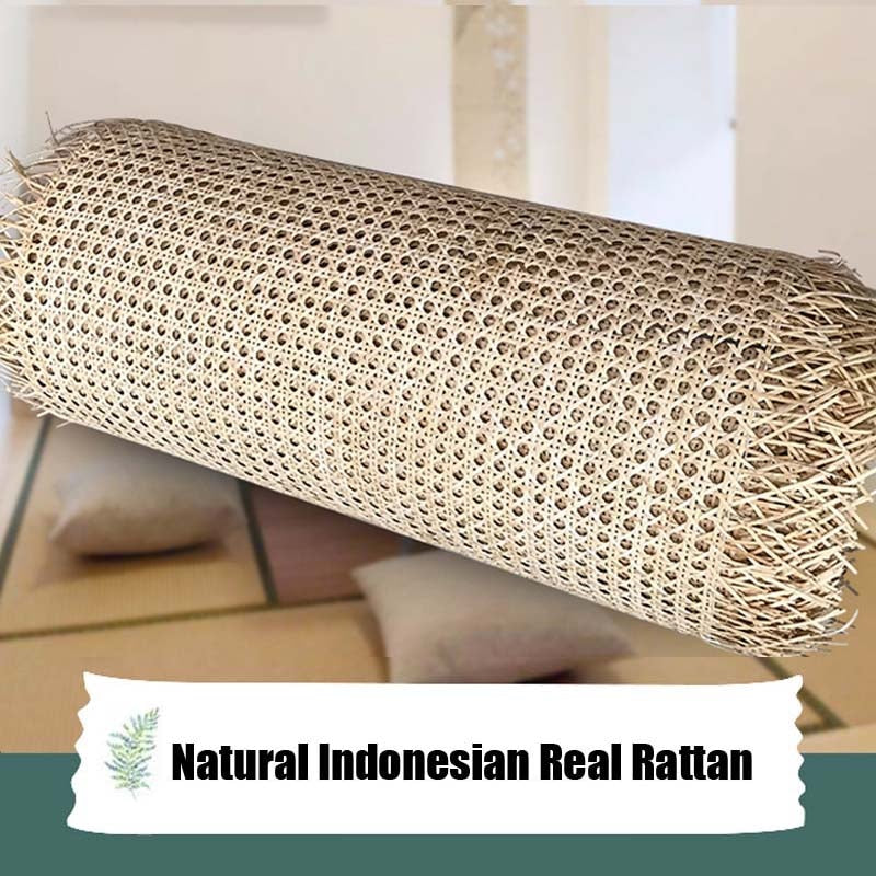 Materiale per decorazioni per la casa in tessuto di canna di rattan indonesiano naturale