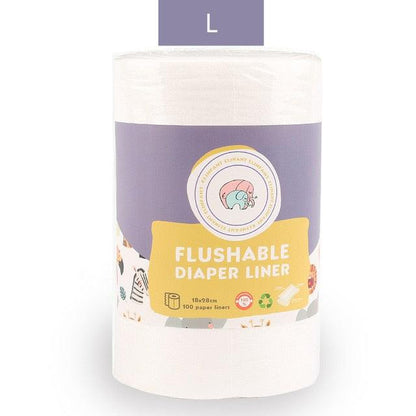 Biodegradable bamboo flushable baby diaper roll nappy liner - Earth Thanks - Biodegradable bamboo flushable baby diaper roll nappy liner - natural, vegan, eco-friendly, organic, sustainable, bamboo, biodegradable, natural, non-toxic, paper, plastic-free, vegan