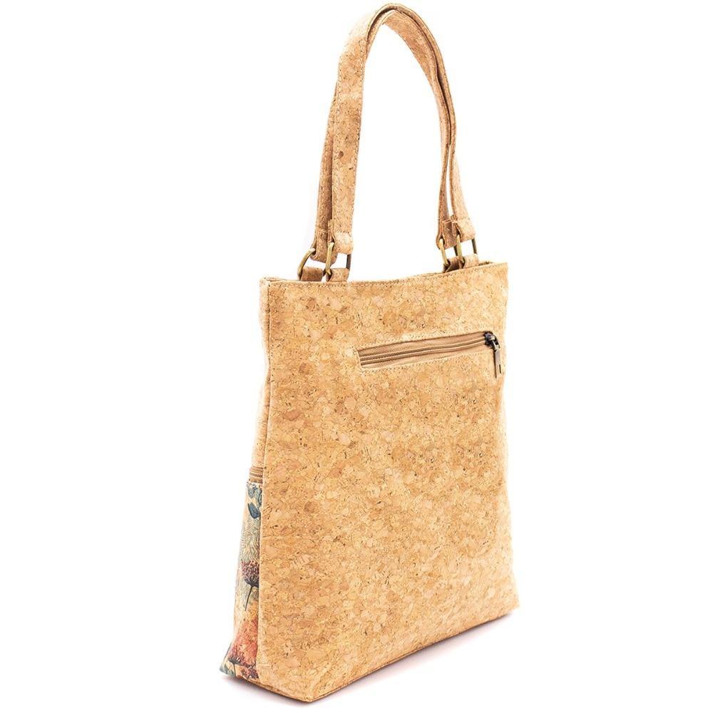 Natural Cork Tote Handbag - Earth Thanks - Natural Cork Tote Handbag - natural, vegan, eco-friendly, organic, sustainable, accessories, bag, city wear, compostable, container, cork, cotton, disposable, dispose, eco shoppers, fashion, handbag, non toxic, nylon, outdoor, plastic free, portable, purse, recyclable, recycle friendly, rucksack, shopper, shoulder bag, smart bag, soft, sterile, street wear, travel, travel bag, traveling bag, vegan friendly, vintage, wardrobe, woman, women, women care, wood, wooden