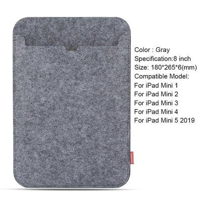 Sleeve Bag Case For iPad mini 4 5 Air 1 2 3 10.2 2019 For iPad Pro 10.5 9.7 2017 2018 Huawei Xiaomi Wool Felt Fabric Tablet case - Earth Thanks - Sleeve Bag Case For iPad mini 4 5 Air 1 2 3 10.2 2019 For iPad Pro 10.5 9.7 2017 2018 Huawei Xiaomi Wool Felt Fabric Tablet case - natural, vegan, eco-friendly, organic, sustainable, biodegradable, natural, non-toxic, plastic-free, vegan