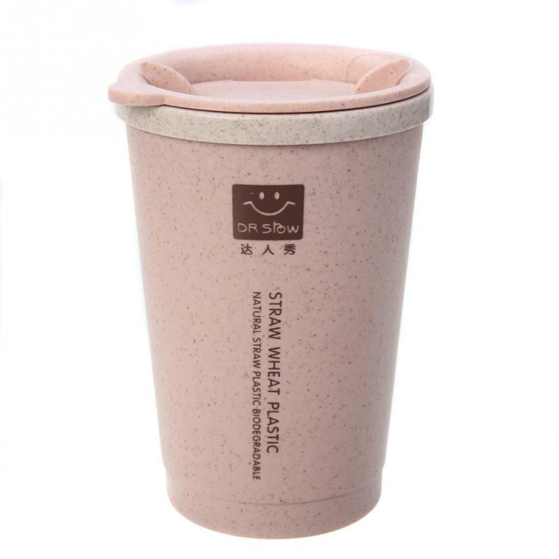 Biodegradable Wheat Straw Coffee Cup with Lid - 280ml