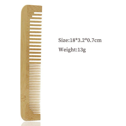 Bamboo Wood Wide Tooth Hair Comb - Earth Thanks - Bamboo Wood Wide Tooth Hair Comb - natural, vegan, eco-friendly, organic, sustainable, bamboo, biodegradable, natural, non-toxic, plastic-free, vegan, wood, wooden