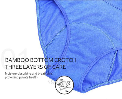 Leakproof Antibacterial Bamboo Menstrual Underwear - Earth Thanks - Leakproof Antibacterial Bamboo Menstrual Underwear - anti-microbial, antibacterial, antimicrobial, bamboo, bamboo fiber, blood, body care, compostable, cotton, health, hygiene, incontinence, menstrual, non toxic, panties, portable, recyclable, recycle, recycle friendly, restroom, reusable, self-care, selfcare, soft, sterile, tampons, toilet, travel, underwear, urination, urine, vegan friendly, woman, women, women care