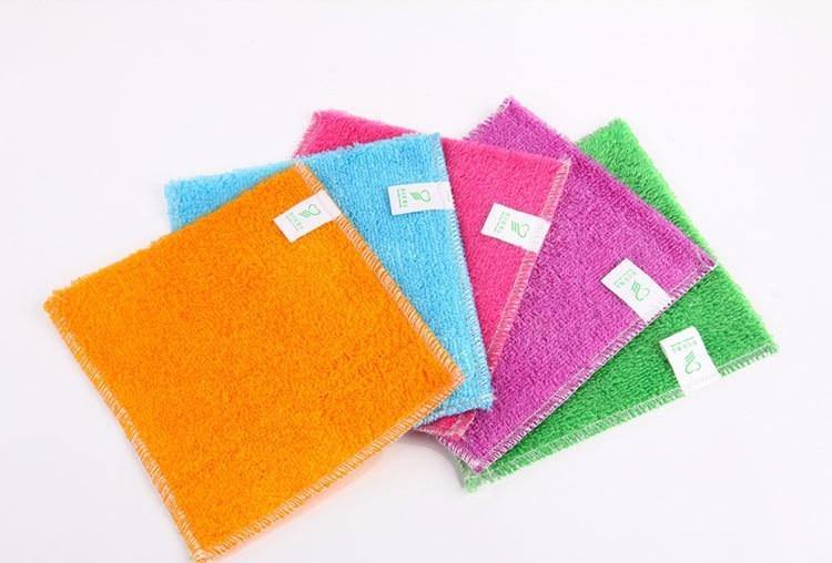 Bamboo Fiber Cleaning Towel Set of 10 - Earth Thanks - Bamboo Fiber Cleaning Towel Set of 10 - natural, vegan, eco-friendly, organic, sustainable, bath, bath linen, bath towel, clean, cloth, color, colorful, cotton, design, fabric, linen, material, pattern, pencil box, pink, soft, texture, towel, towels