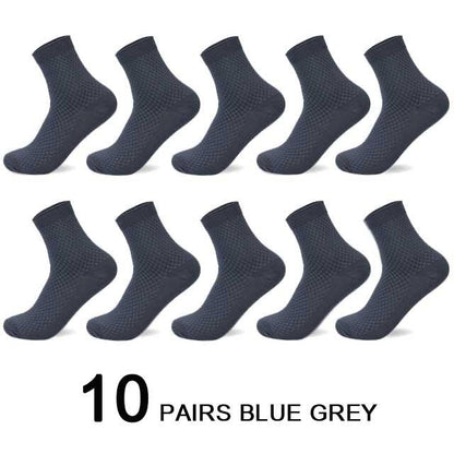 Eco-Friendly Bamboo Fiber Socks - Unisex, Comfortable & Durable - Set of 10