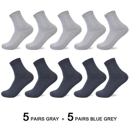 Eco-Friendly Bamboo Fiber Socks - Unisex, Comfortable & Durable - Set of 10