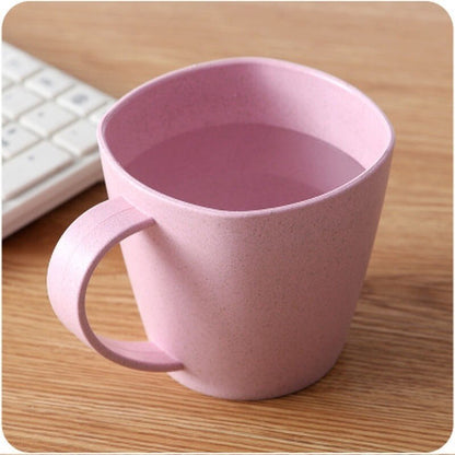 Wheat Straw Milk Mug Environmental Protection Anti-hot Cup 1Pc