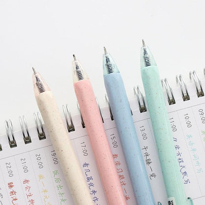 Wheat Straw Gel Pen - 0.5 mm - 4pcs - The Ultimate Sustainable and Durable Writing Tool - Earth Thanks - Wheat Straw Gel Pen - 0.5 mm - 4pcs - The Ultimate Sustainable and Durable Writing Tool - natural, vegan, eco-friendly, organic, sustainable, 0.5 mm, 4pcs, environmentally-friendly, gel ink, gel pen, guilt-free, organic, smooth, strong, stylish, sustainable, sustainably-grown, wheat straw