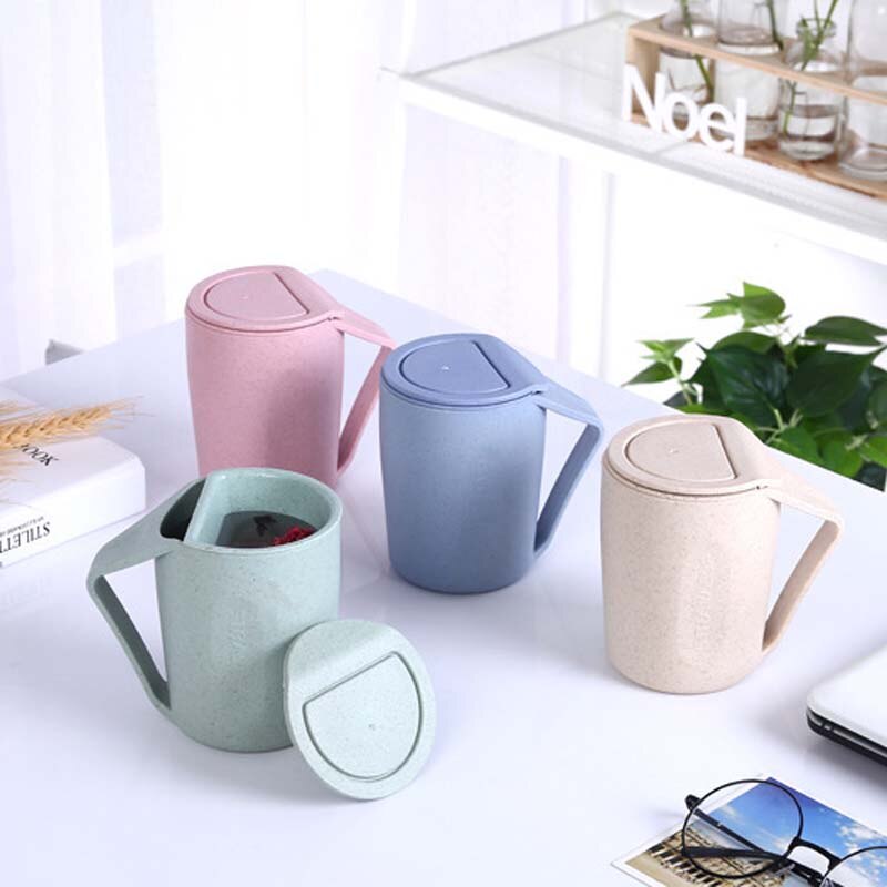 Wheat Straw Tea Cup Set with Lid and Infuser