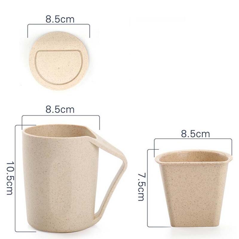 Wheat Straw Tea Cup Set with Lid and Infuser