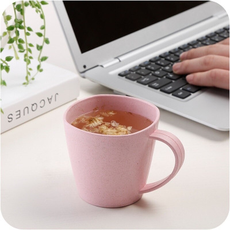 Wheat Straw Milk Mug Environmental Protection Anti-hot Cup 1Pc