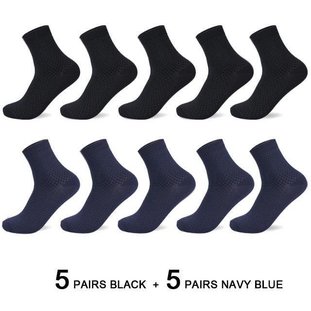 Eco-Friendly Bamboo Fiber Socks - Unisex, Comfortable & Durable - Set of 10