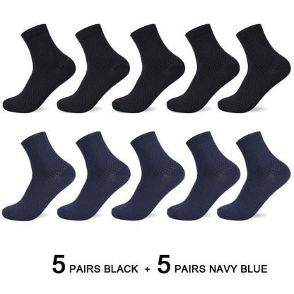 Eco-Friendly Bamboo Fiber Socks - Unisex, Comfortable & Durable - Set of 10