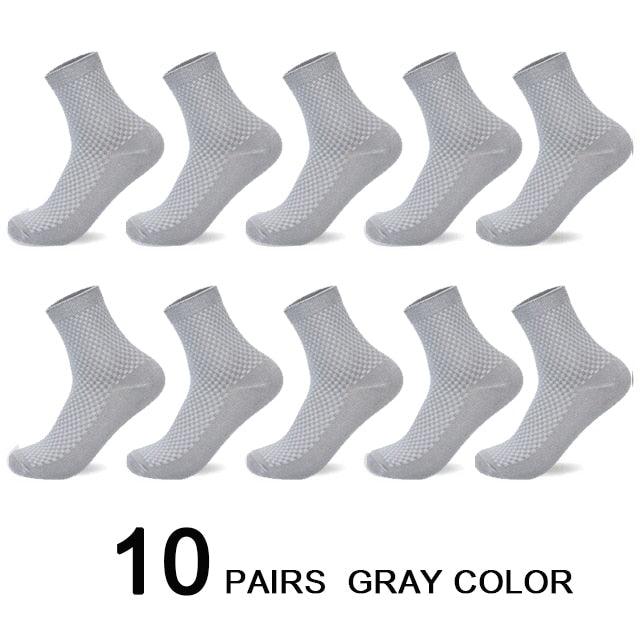 Eco-Friendly Bamboo Fiber Socks - Unisex, Comfortable & Durable - Set of 10