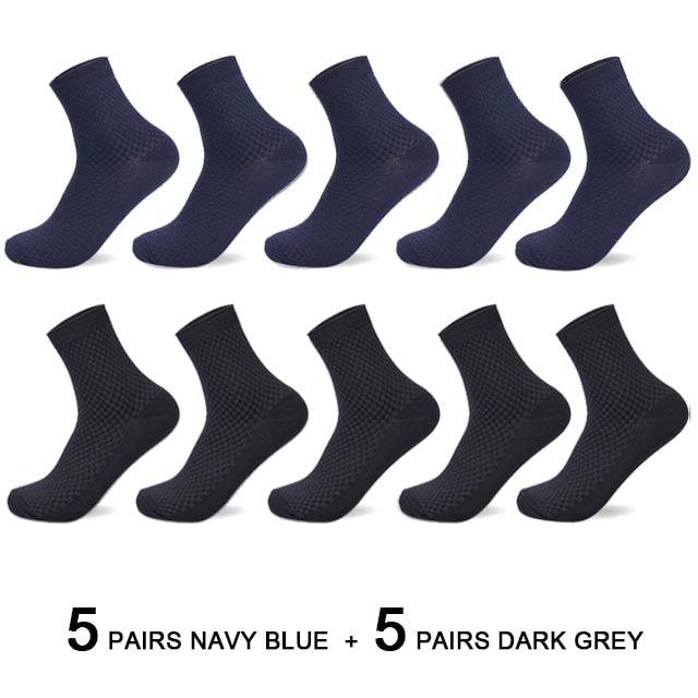 Eco-Friendly Bamboo Fiber Socks - Unisex, Comfortable & Durable - Set of 10