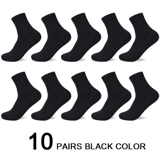 Eco-Friendly Bamboo Fiber Socks - Unisex, Comfortable & Durable - Set of 10