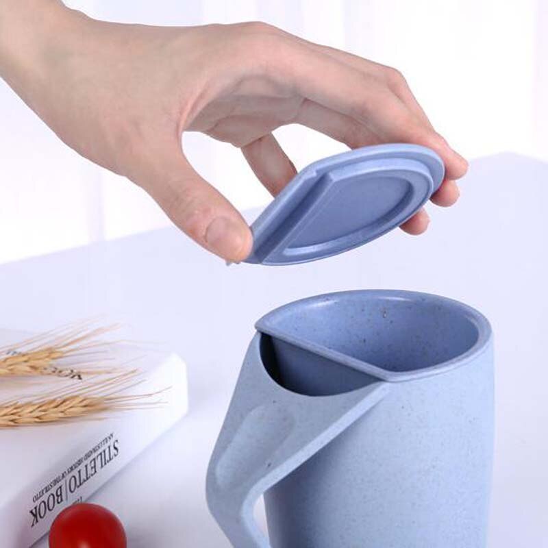 Wheat Straw Tea Cup Set with Lid and Infuser