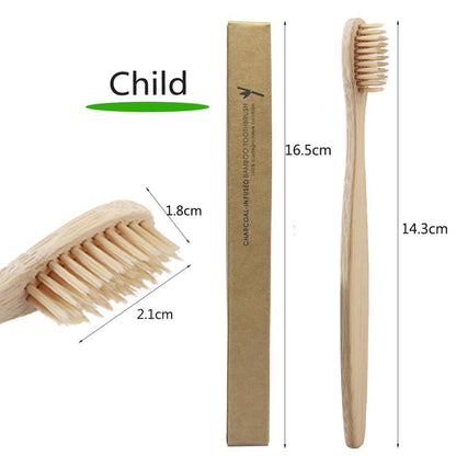 Children Bamboo Toothbrush Biodegradable Pack of 50 - Earth Thanks - Children Bamboo Toothbrush Biodegradable Pack of 50 - natural, vegan, eco-friendly, organic, sustainable, brush, color, paintbrush, tableware, tool, toothbrush, wood, wooden, wooden spoon