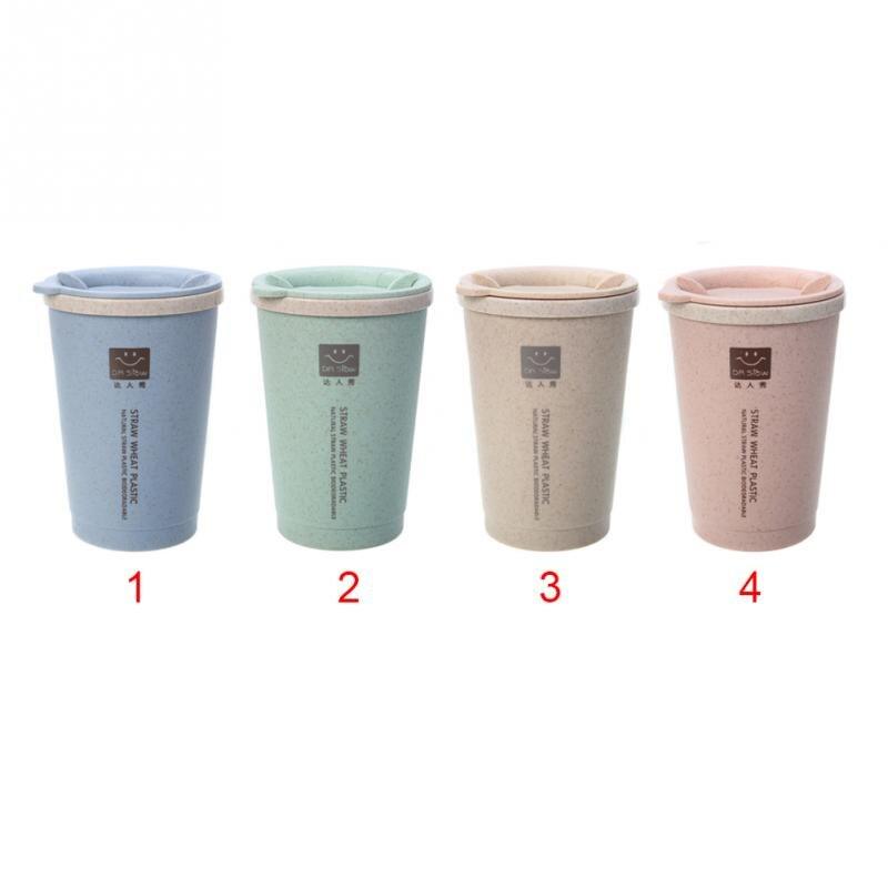 Biodegradable Wheat Straw Coffee Cup with Lid - 280ml