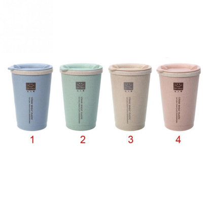 Biodegradable Wheat Straw Coffee Cup with Lid - 280ml