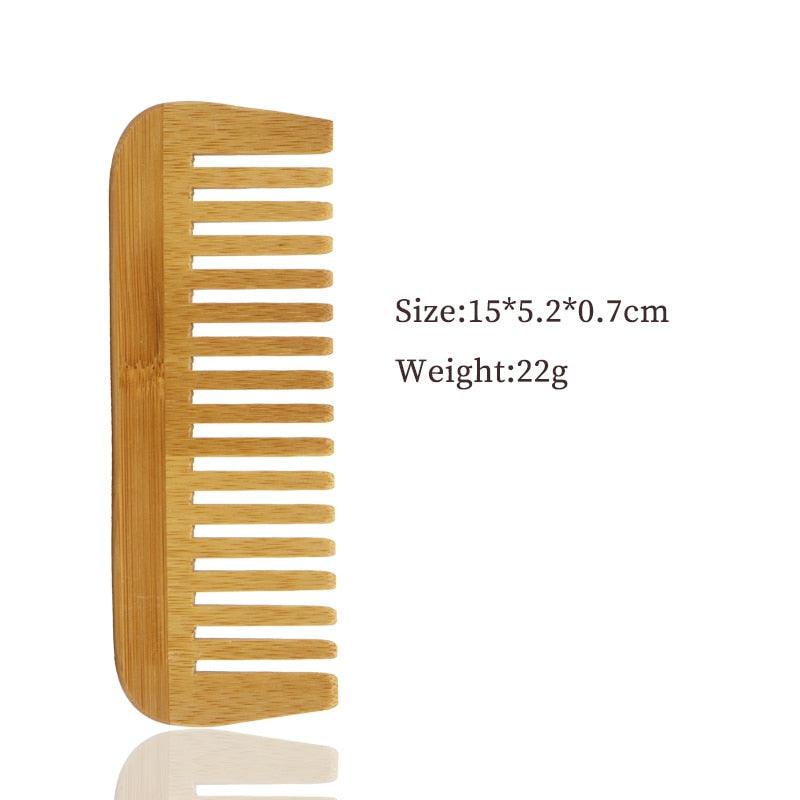 Bamboo Wood Wide Tooth Hair Comb - Earth Thanks - Bamboo Wood Wide Tooth Hair Comb - natural, vegan, eco-friendly, organic, sustainable, bamboo, biodegradable, natural, non-toxic, plastic-free, vegan, wood, wooden