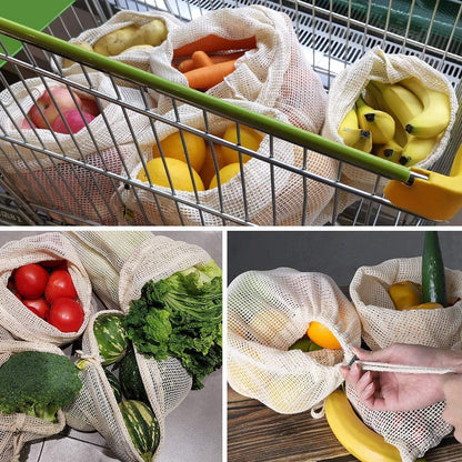 Reusable Cotton Mesh Bags - Earth Thanks - Reusable Cotton Mesh Bags - natural, vegan, eco-friendly, organic, sustainable, bag, camping, compostable, container, cotton, eco shoppers, food, food storage, food wrap, fresh, home, home care, house, housekeeping, lunch box, non toxic, organic, organic cotton, organization, outdoor, picnic, plant trees, portable, recyclable, recycle, recycle friendly, reusable, save food, shopper, soft, tools, travel, vegan friendly, washing machine