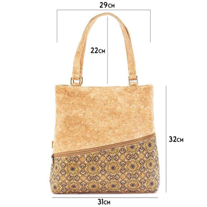 Natural Cork Tote Handbag - Earth Thanks - Natural Cork Tote Handbag - natural, vegan, eco-friendly, organic, sustainable, accessories, bag, city wear, compostable, container, cork, cotton, disposable, dispose, eco shoppers, fashion, handbag, non toxic, nylon, outdoor, plastic free, portable, purse, recyclable, recycle friendly, rucksack, shopper, shoulder bag, smart bag, soft, sterile, street wear, travel, travel bag, traveling bag, vegan friendly, vintage, wardrobe, woman, women, women care, wood, wooden