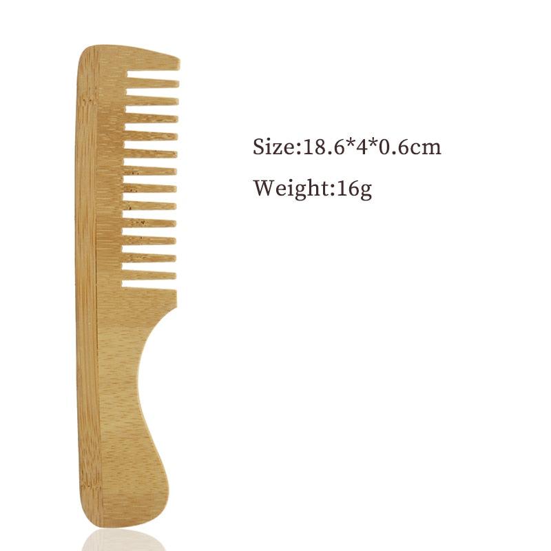 Bamboo Wood Wide Tooth Hair Comb - Earth Thanks - Bamboo Wood Wide Tooth Hair Comb - natural, vegan, eco-friendly, organic, sustainable, bamboo, biodegradable, natural, non-toxic, plastic-free, vegan, wood, wooden