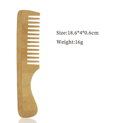 Bamboo Wood Wide Tooth Hair Comb - Earth Thanks - Bamboo Wood Wide Tooth Hair Comb - natural, vegan, eco-friendly, organic, sustainable, bamboo, biodegradable, natural, non-toxic, plastic-free, vegan, wood, wooden