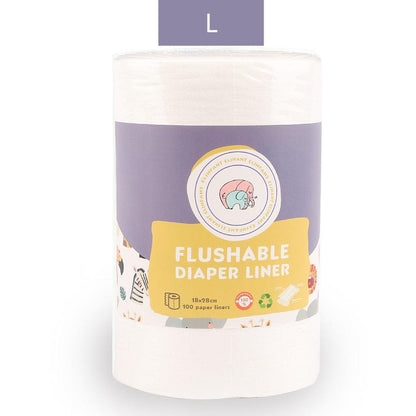 Biodegradable bamboo flushable baby diaper roll nappy liner - Earth Thanks - Biodegradable bamboo flushable baby diaper roll nappy liner - natural, vegan, eco-friendly, organic, sustainable, bamboo, biodegradable, natural, non-toxic, paper, plastic-free, vegan