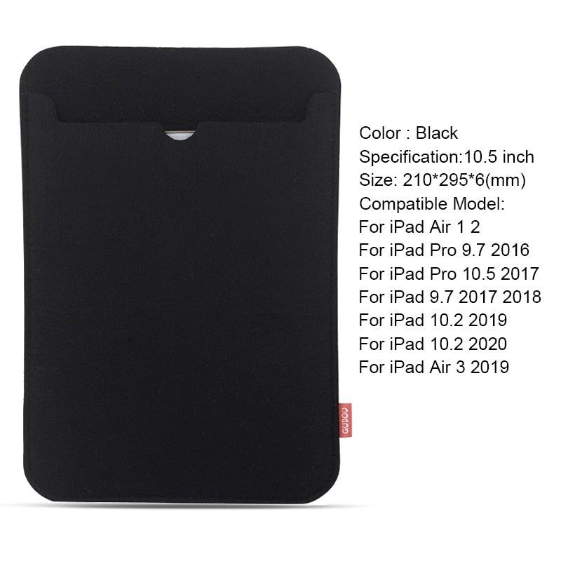 Sleeve Bag Case For iPad mini 4 5 Air 1 2 3 10.2 2019 For iPad Pro 10.5 9.7 2017 2018 Huawei Xiaomi Wool Felt Fabric Tablet case - Earth Thanks - Sleeve Bag Case For iPad mini 4 5 Air 1 2 3 10.2 2019 For iPad Pro 10.5 9.7 2017 2018 Huawei Xiaomi Wool Felt Fabric Tablet case - natural, vegan, eco-friendly, organic, sustainable, biodegradable, natural, non-toxic, plastic-free, vegan