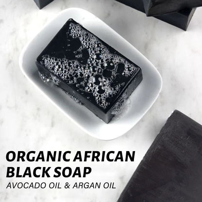 Organic African Black Soap Deep Cleaning Anti-Aging Repair 120g