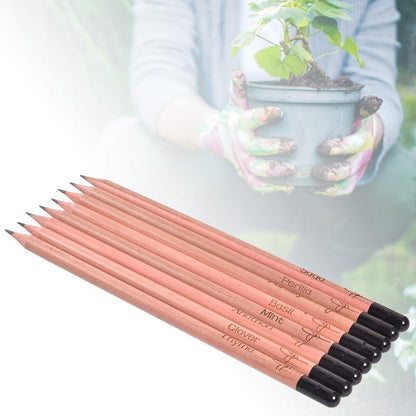 Grow Pencil: a pencil you can plant (Set of 8) - Earth Thanks - Grow Pencil: a pencil you can plant (Set of 8) - natural, vegan, eco-friendly, organic, sustainable, bamboo, compostable, disposable, green energy, multipurpose, non tossico, non toxic, office, organic, pencil, pencil case, recyclable, recycle, recycle friendly, reusable, stationery, vegan friendly, wood, wooden, writing