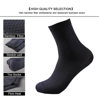 Eco-Friendly Bamboo Fiber Socks - Unisex, Comfortable & Durable - Set of 10