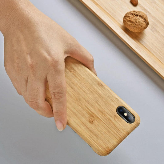 Natural Bamboo Wood Case for iPhone 13 12 Mini 11 Pro Max XS X XR 8 7 6 6S Plus SE 2020 Phone Cover With Ring Buckle Shell - Earth Thanks - Natural Bamboo Wood Case for iPhone 13 12 Mini 11 Pro Max XS X XR 8 7 6 6S Plus SE 2020 Phone Cover With Ring Buckle Shell - natural, vegan, eco-friendly, organic, sustainable, 