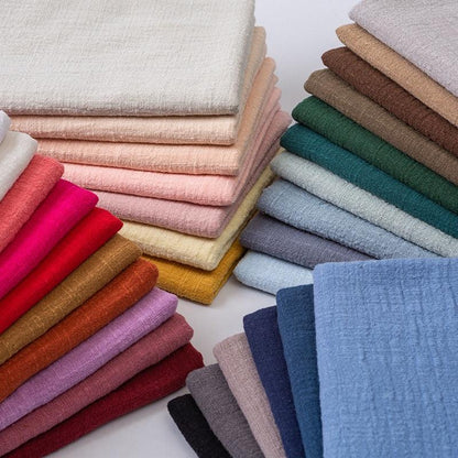 Organic Soft Linen and Cotton Fabric - Solid Color for Sewing - The Ultimate Sustainable Material