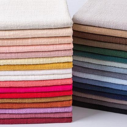 Organic Soft Linen and Cotton Fabric - Solid Color for Sewing - The Ultimate Sustainable Material