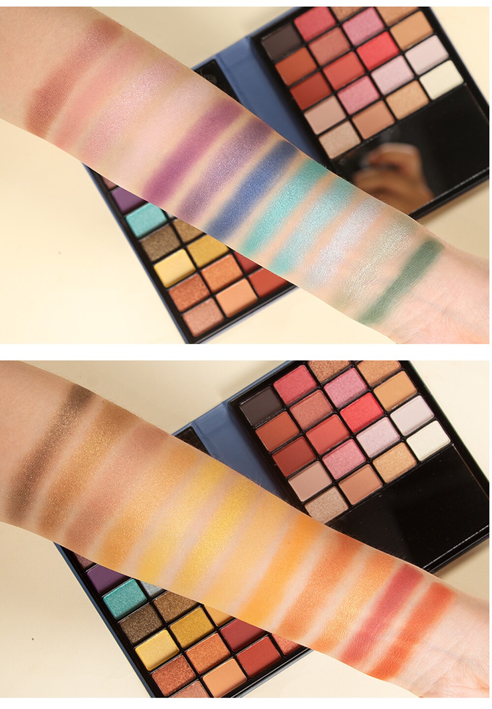 Matte Vegan Eye Eyeshadow Palette - 48 Colors Portable Small Eyeshadow Palette with Mirror