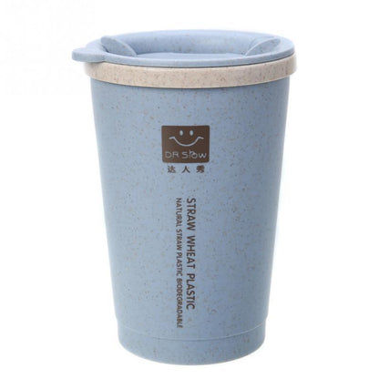 Biodegradable Wheat Straw Coffee Cup with Lid - 280ml