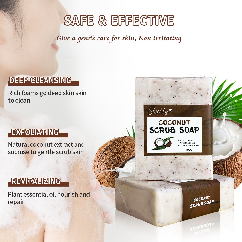 Coconut Scrub Soap - Organic Natural Handmade Cleansing Bar